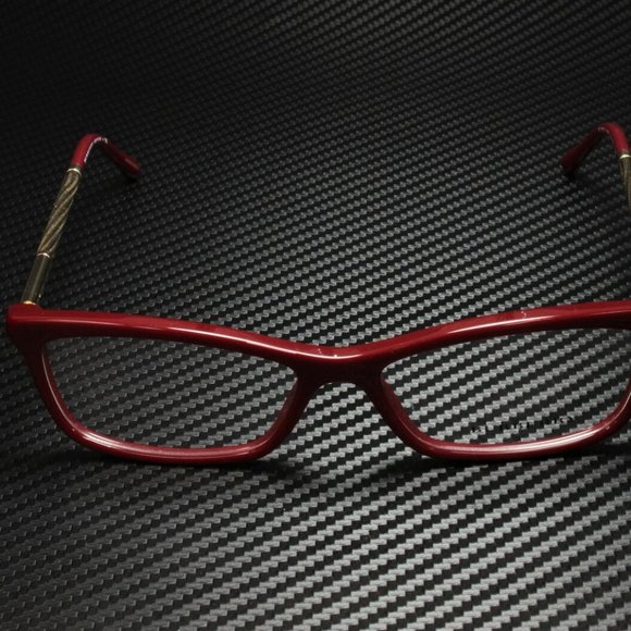 Burberry Red and Gold Frame 54mm Eyeglasses - Picture 4 of 5